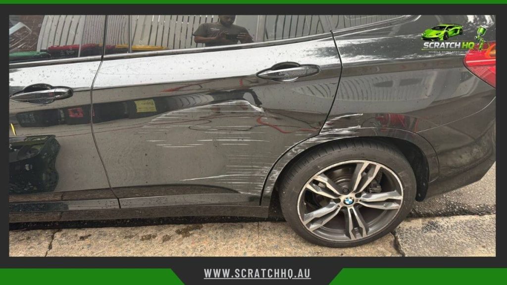 deep car scratches on paint surface