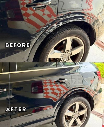 Audi Q3 left door and quarter panel repair in Edgecliff