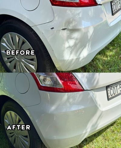 Suzuki Swift car scratch repair for corner bumper damage in Northmead