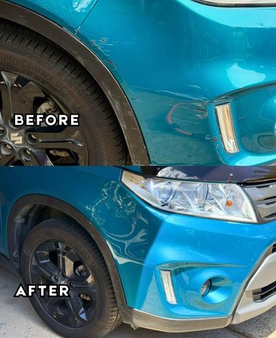 Suzuki Vitara bumper and alloy wheel scratch repair in Baulkham Hills