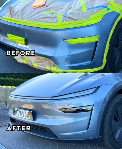 Tesla body scratch repair
