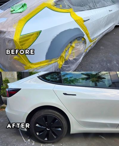 Tesla dent and scratch repair