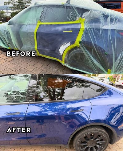 Tesla door repair in Baiaim