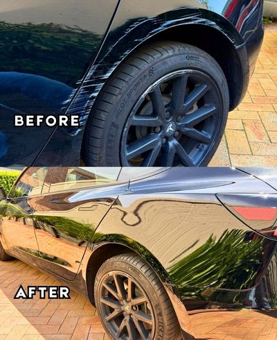 Tesla panel scratch repair