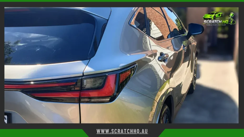 silver lexus nx350h treated with premium ceramic coating to enhance gloss, repel contaminants, and protect the paintwork
