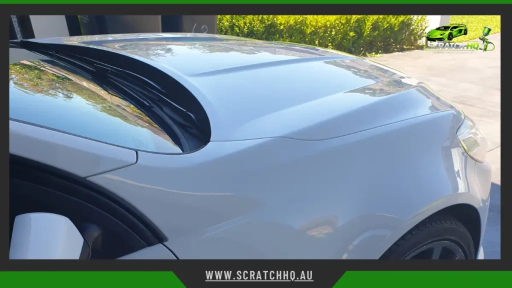 white holden commodore with paint correction and ceramic coating for a deep gloss finish and long-lasting paint protection