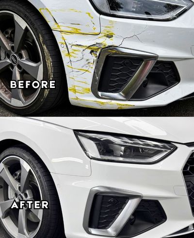 Audi A3 front bumper scratch repair
