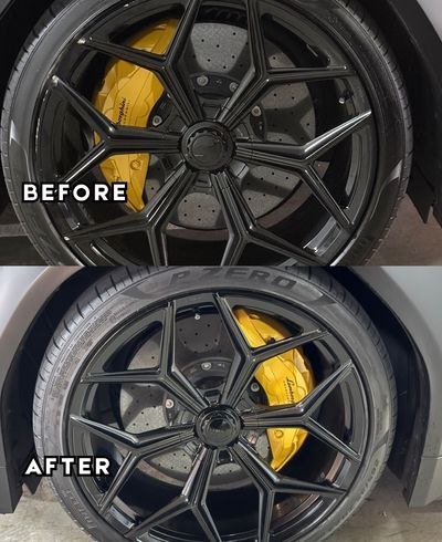 Porsche Taycan wheel scratch repair