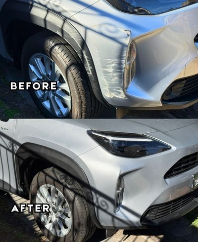 Toyota RAV4 front bumper scratch repair